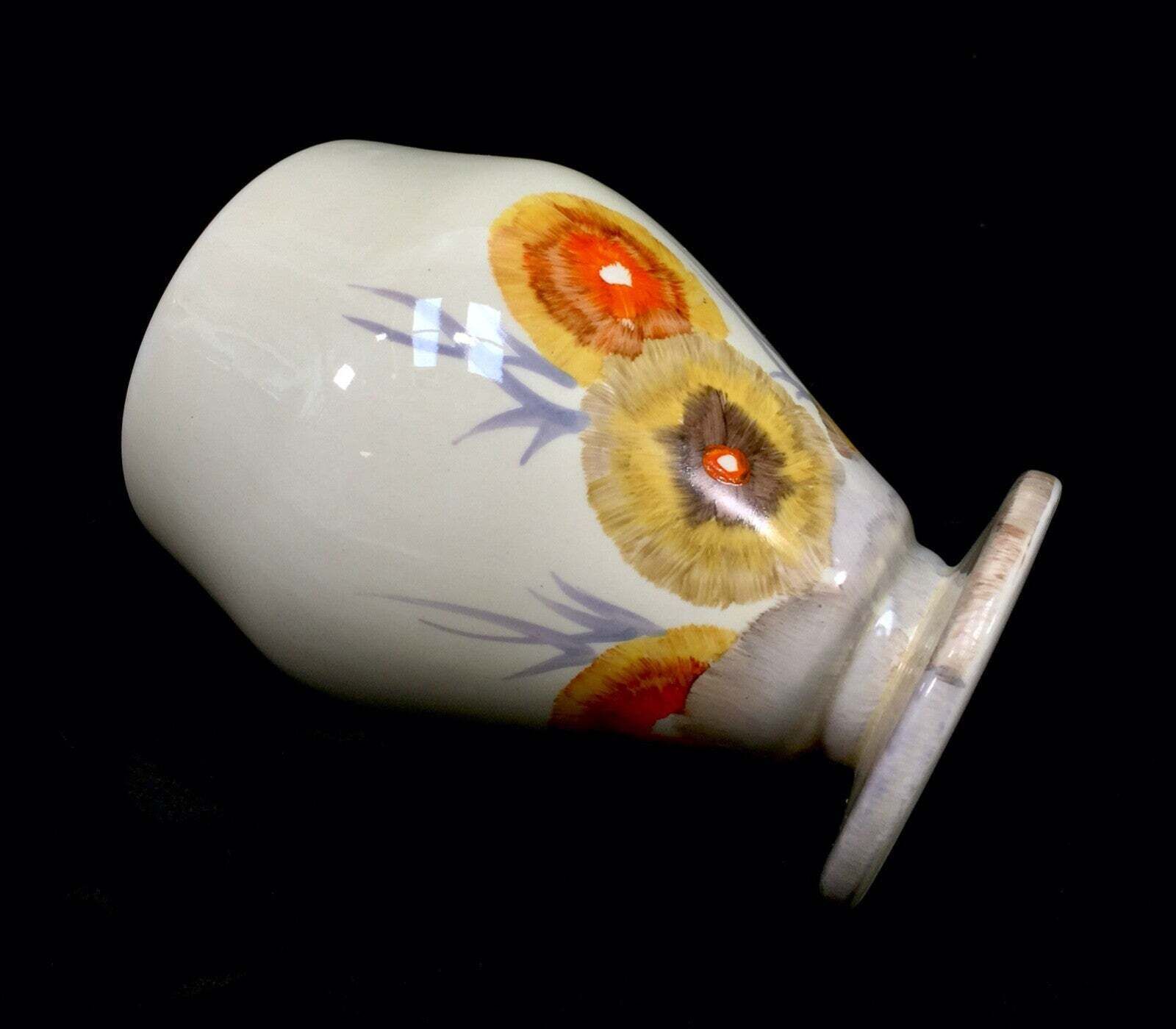 Antique Clarice Cliff   Rhodanthe Shape 363 Vase Art Deco Pottery Bizarre C1934 photo vintage