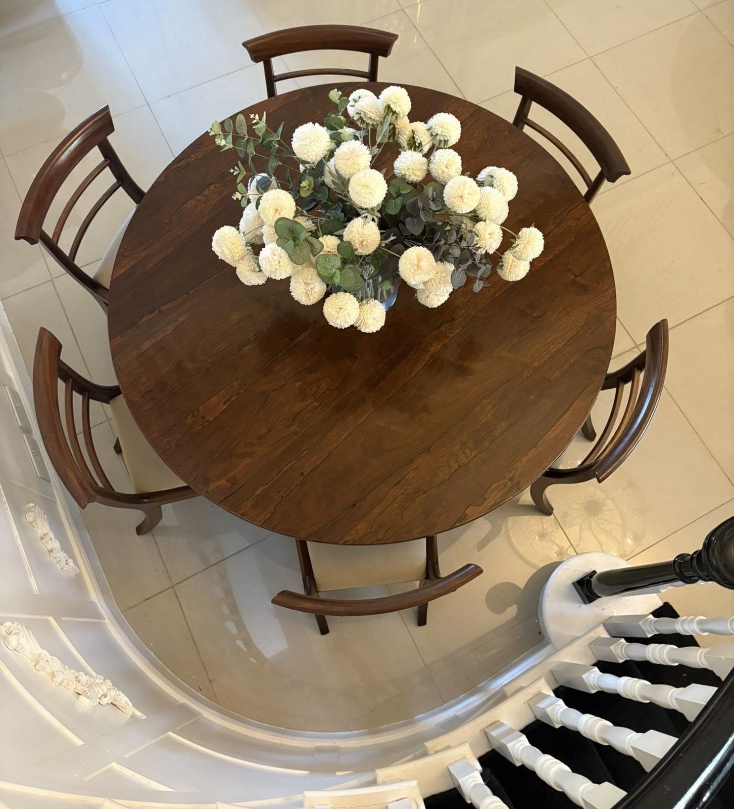 photo for sale Outstanding Quality Antique 19th Century Carved Rosewood Circular Dining Table