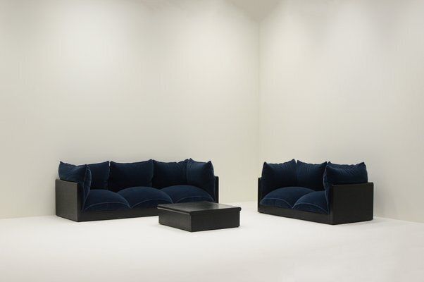 Down Sofa Set By Carlo Bartoli For Rossi Di Albizzate, Italy, 1974, Set Of 3