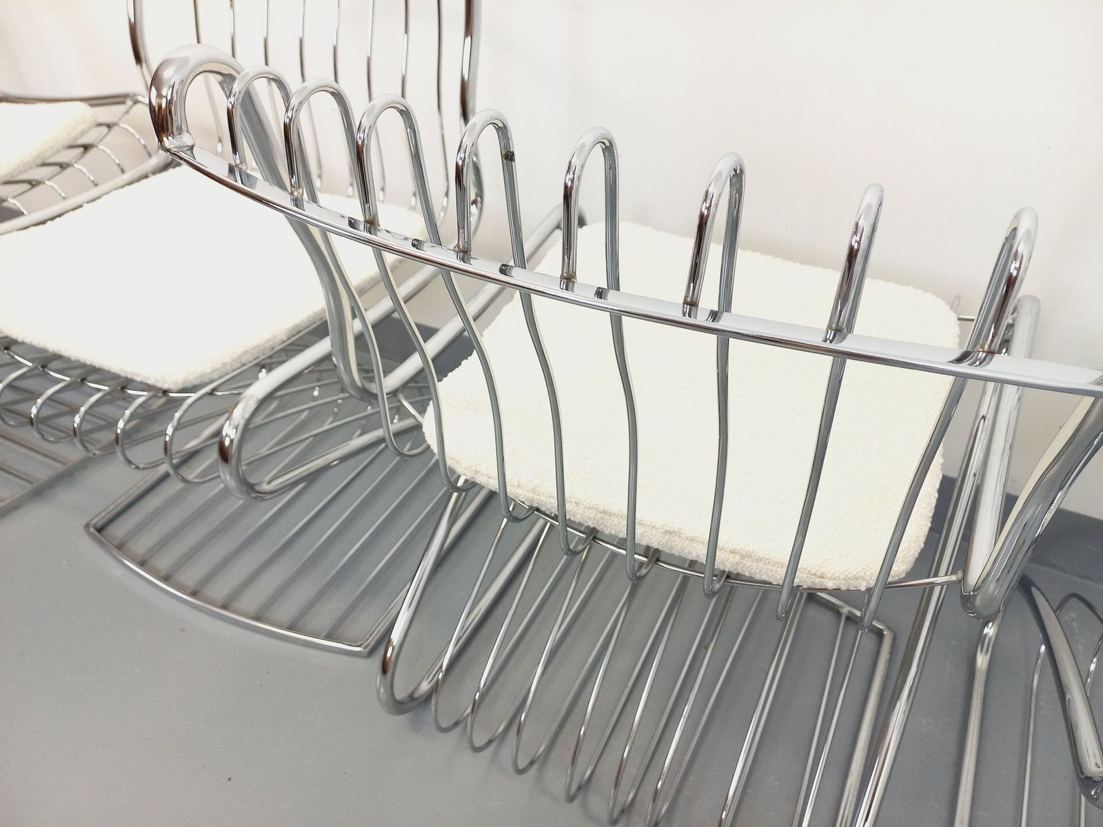 4 Gastone Rinaldi Chairs In Chrome Metal photo 4651.0