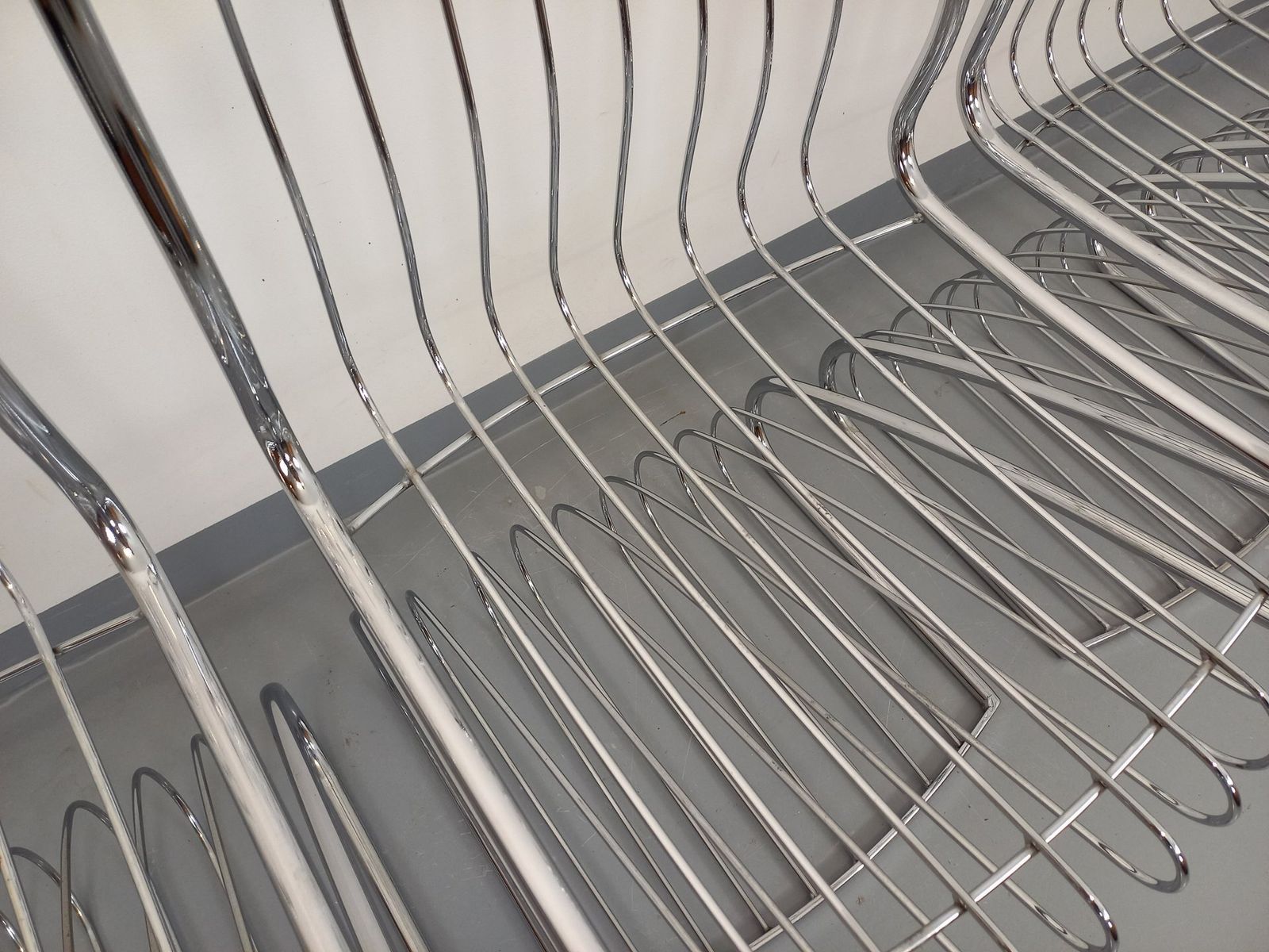 Furniture 4 Gastone Rinaldi Chairs In Chrome Metal photo