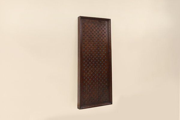 Large Portugees Neo Gothic Wall Panel In Carved Oak, 1850s photo Art