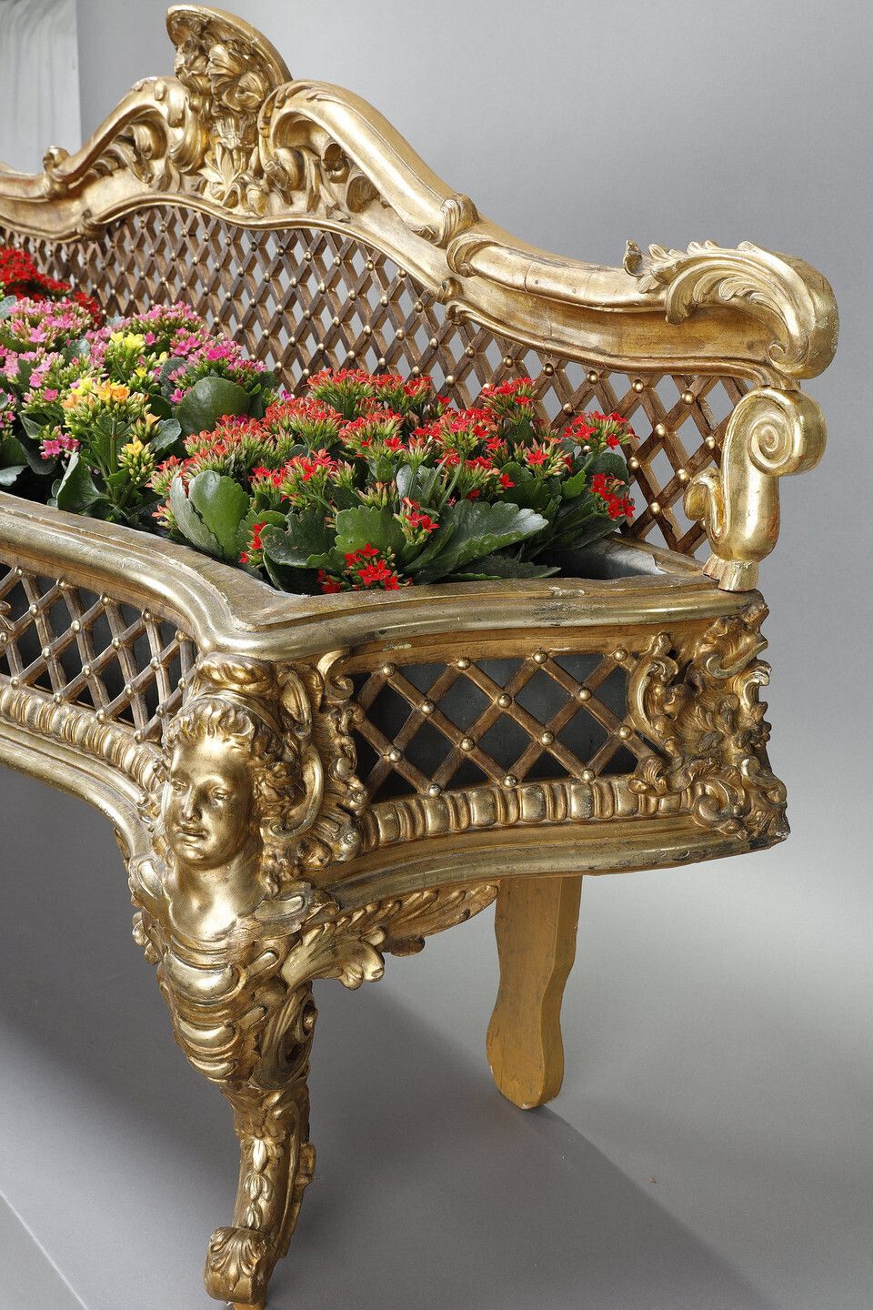 photo for sale Louis XV Style Carved And Gilt Wood Planter