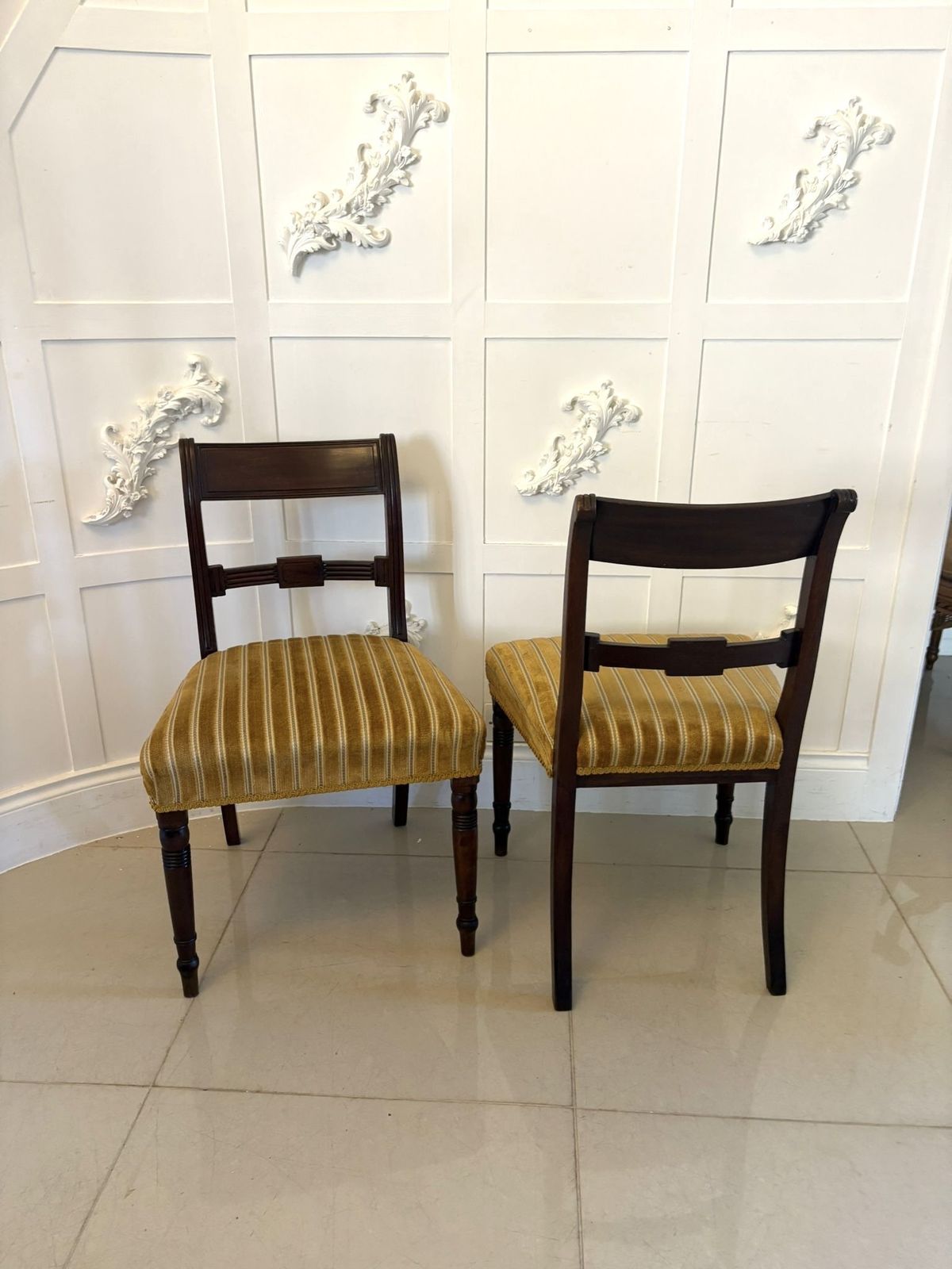 Pair Of Antique Quality Mahogany Side Chairs photo buy