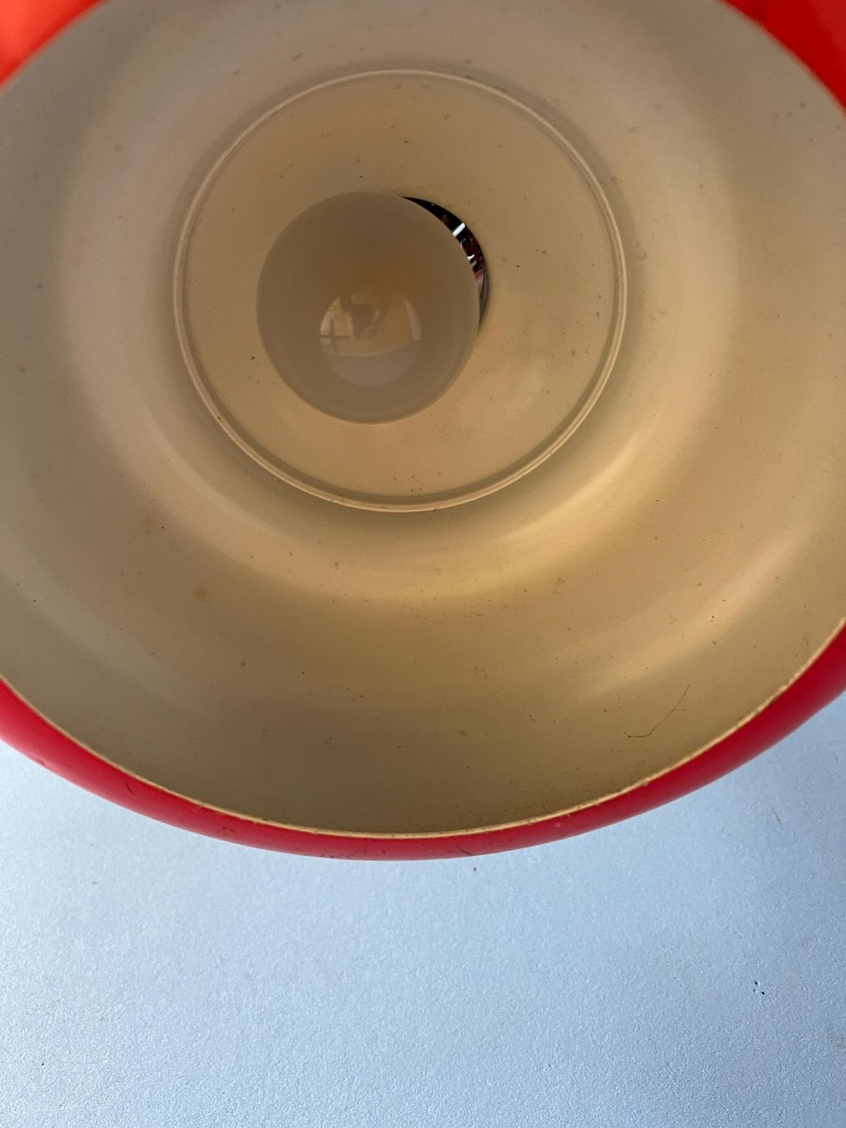 photo furniture Vintage Rood Space Age Kegelvormige Hanglamp