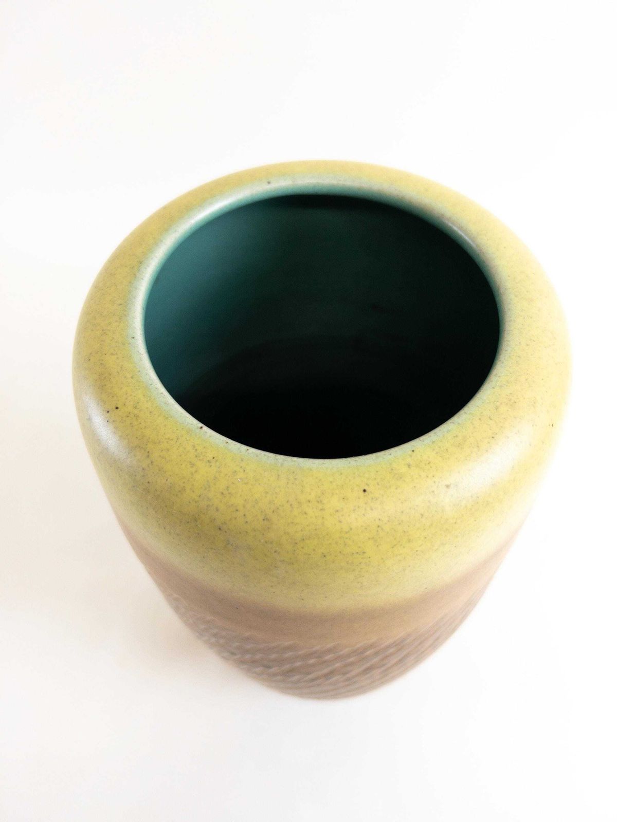 West German Pottery Vase   Lemon Yellow And Caramel Glazed Dümler And Breiden Floor Vase   Form 166 30 photo 107.0