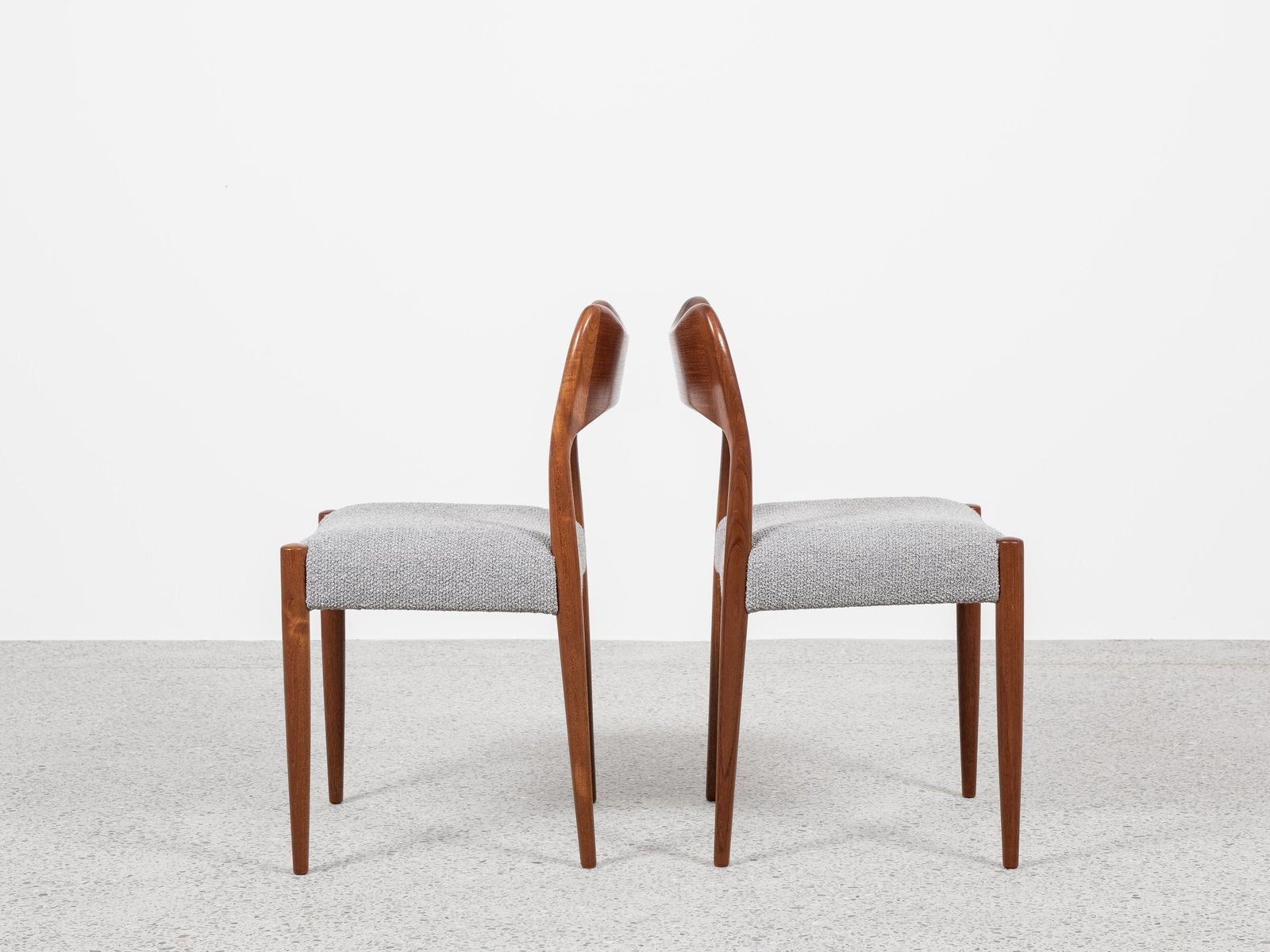 Midcentury Set Of 4 Dining Chairs In Teak By Arne Hovmand Olsen For Mogens Kold 1960s photo 3666.0