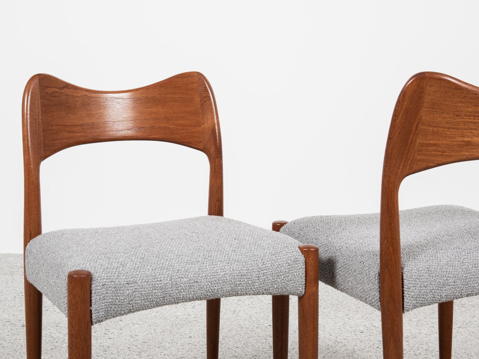 Midcentury Set Of 4 Dining Chairs In Teak By Arne Hovmand Olsen For Mogens Kold 1960s photo buy