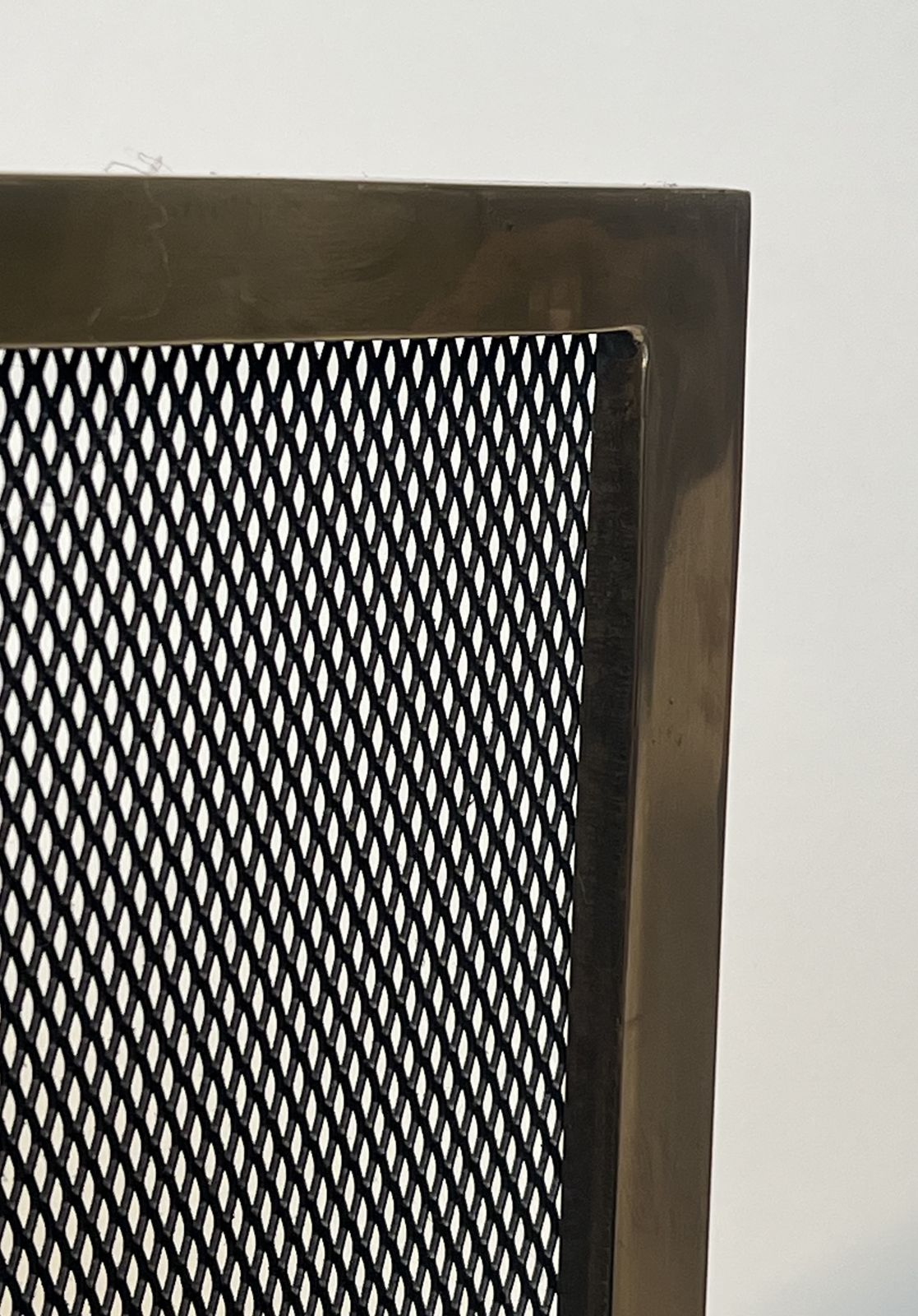 Brass And Mesh Fire Screen, 1970s photo buy