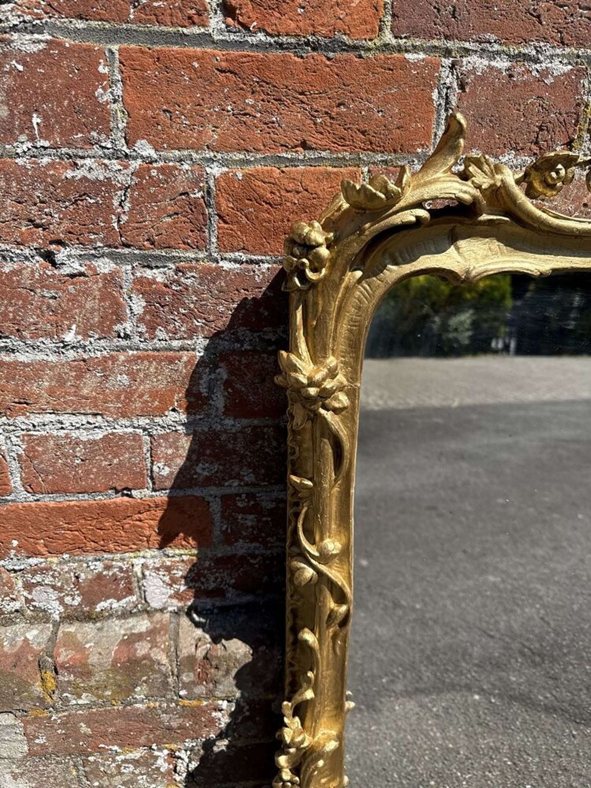 A Spectacular Large Antique English 19th Century Ornate Framed Gilt Overmantle Mirror. photo furniture