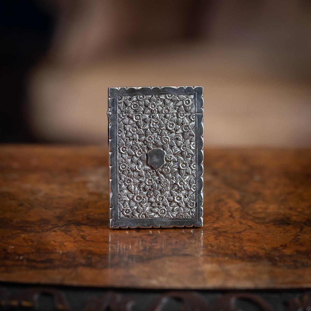 Antique 19th Century Indian Kutch Solid Silver Cigarette Case C.1890 photo furniture