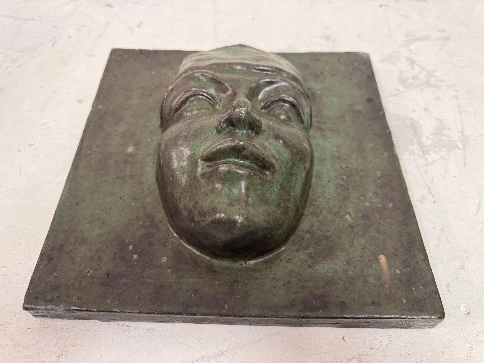 Studio Pottery Face Plaque, Mid 20th Century photo furniture