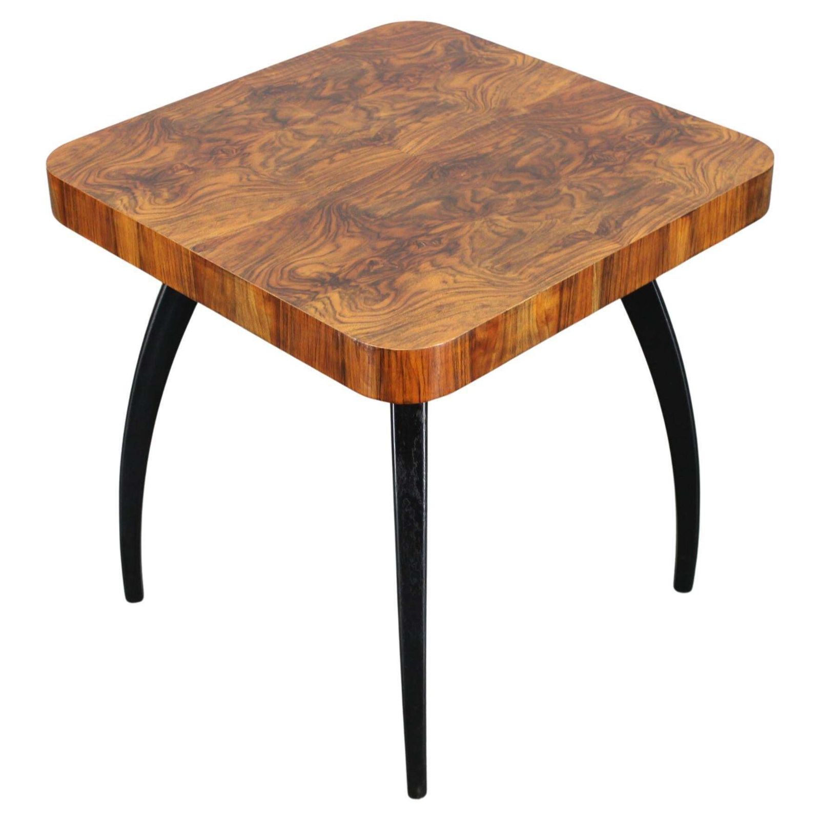 1940 Jindrich Halabala "Spider" Coffee Table In Walnut Finish, Czechoslovakia