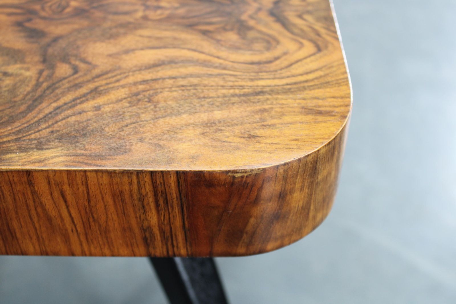 photo furniture 1940 Jindrich Halabala "Spider" Coffee Table In Walnut Finish, Czechoslovakia
