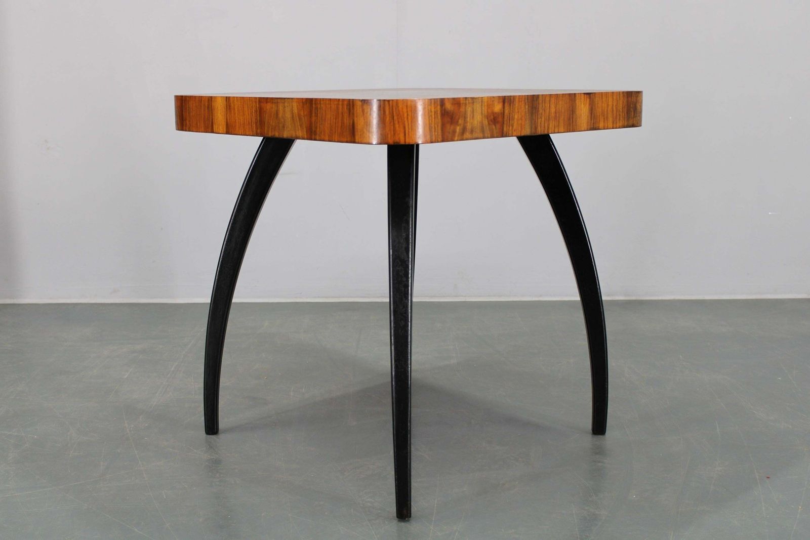Furniture 1940 Jindrich Halabala "Spider" Coffee Table In Walnut Finish, Czechoslovakia photo