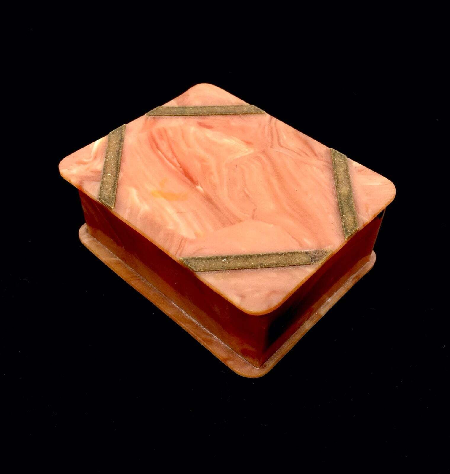 Antique Miniature Celluloid Games Box With Playing Cards And Dominos C.1930 photo for sale