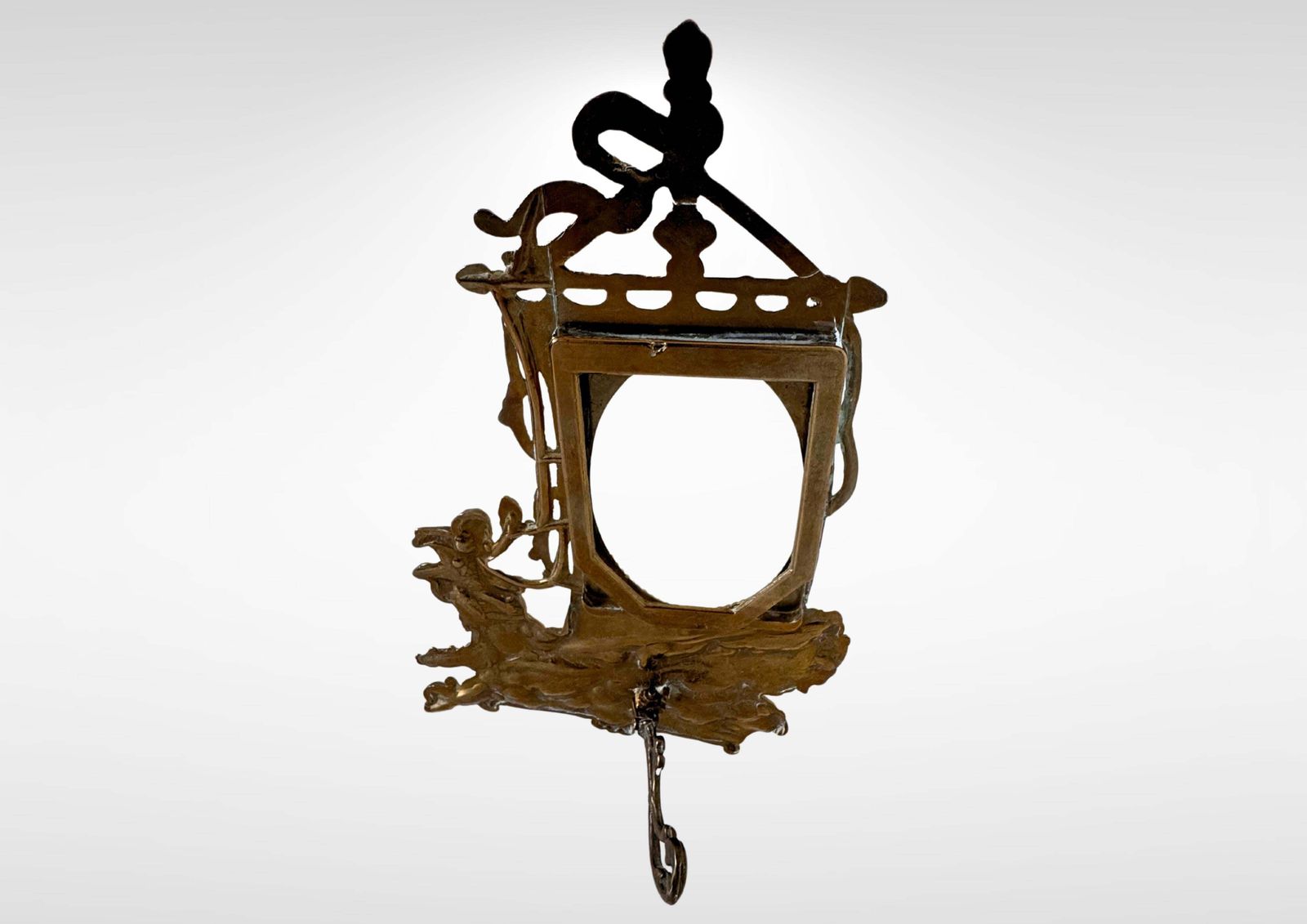 Art Nouveau Nautical Themed Brass Photo Frame With Putto Angel photo 290.0