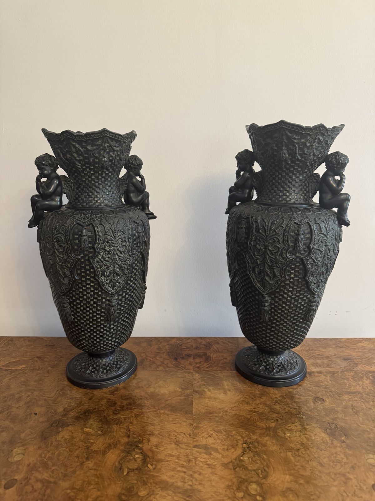 Elegant Pair Of Antique Vases By Bernhard Bloch