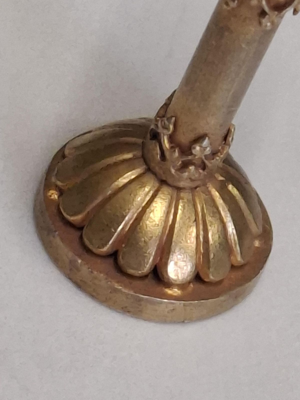 Antique Egg Shaped Tigers Eye Stone And Gold Plate Wax Seal Stamp photo furniture