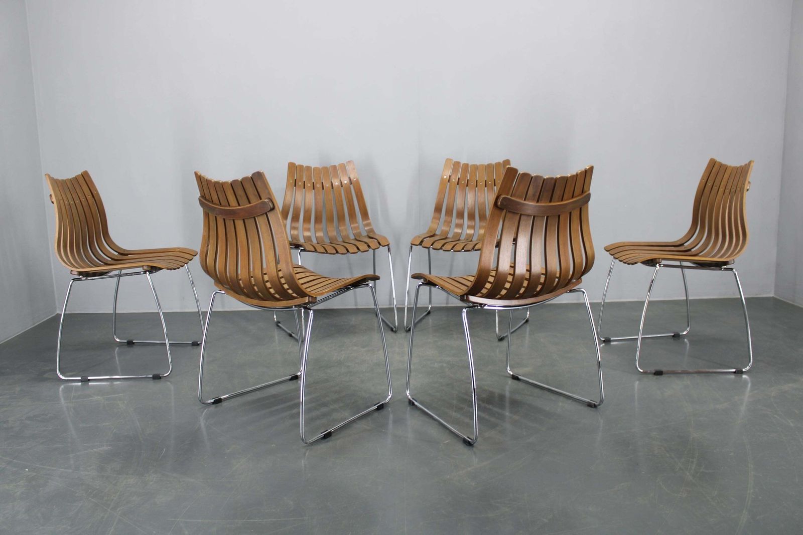 1980s Set Of Six Scandinavian Teak Dining Chairs photo for sale