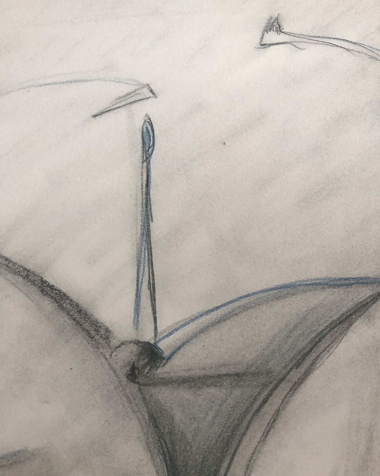 Fine Late Abstract Drawing By French Surrealist Artist photo for sale