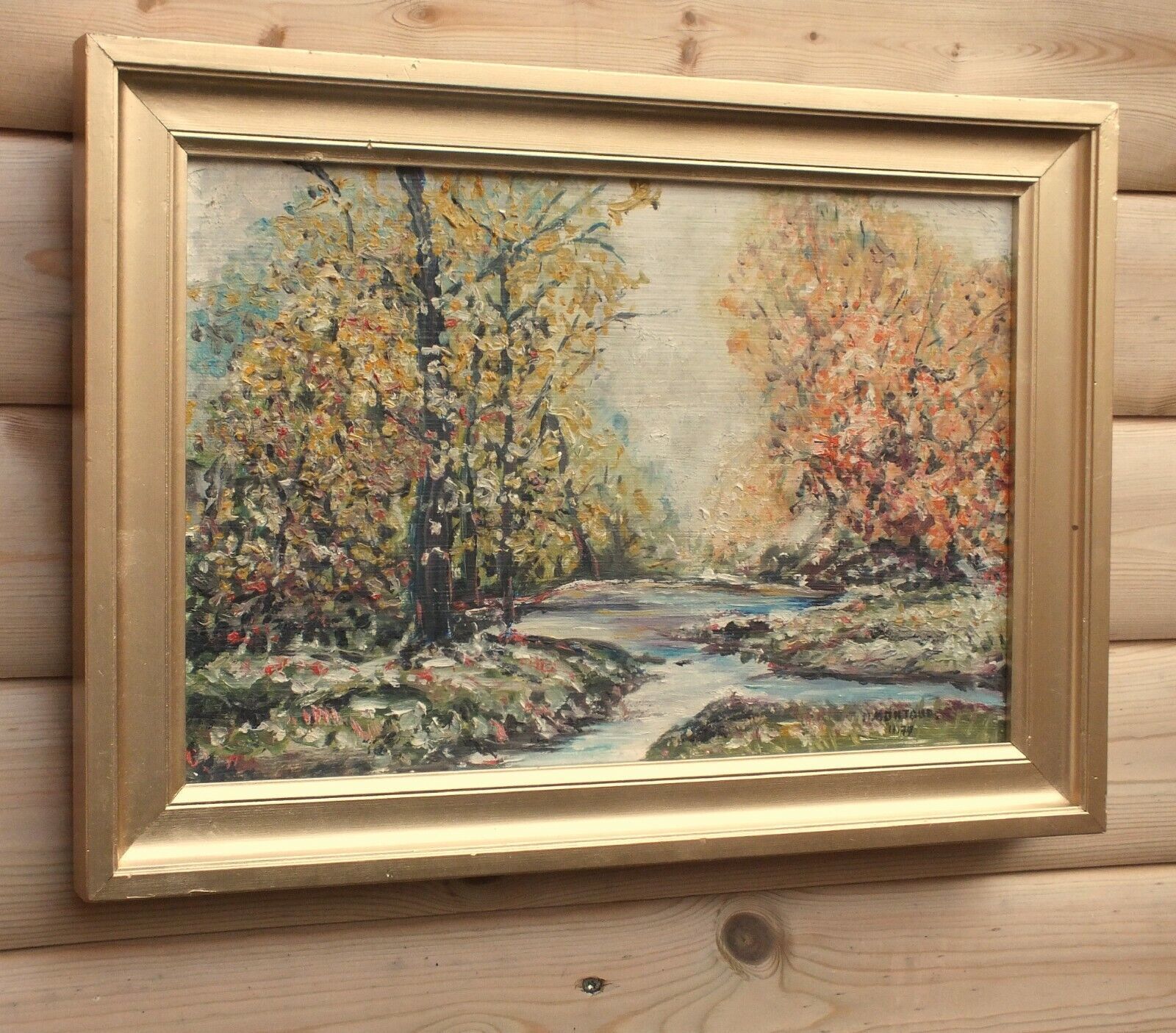 Impressionist Woodland Landscape France Framed Signed French Oil Painting photo 125.0