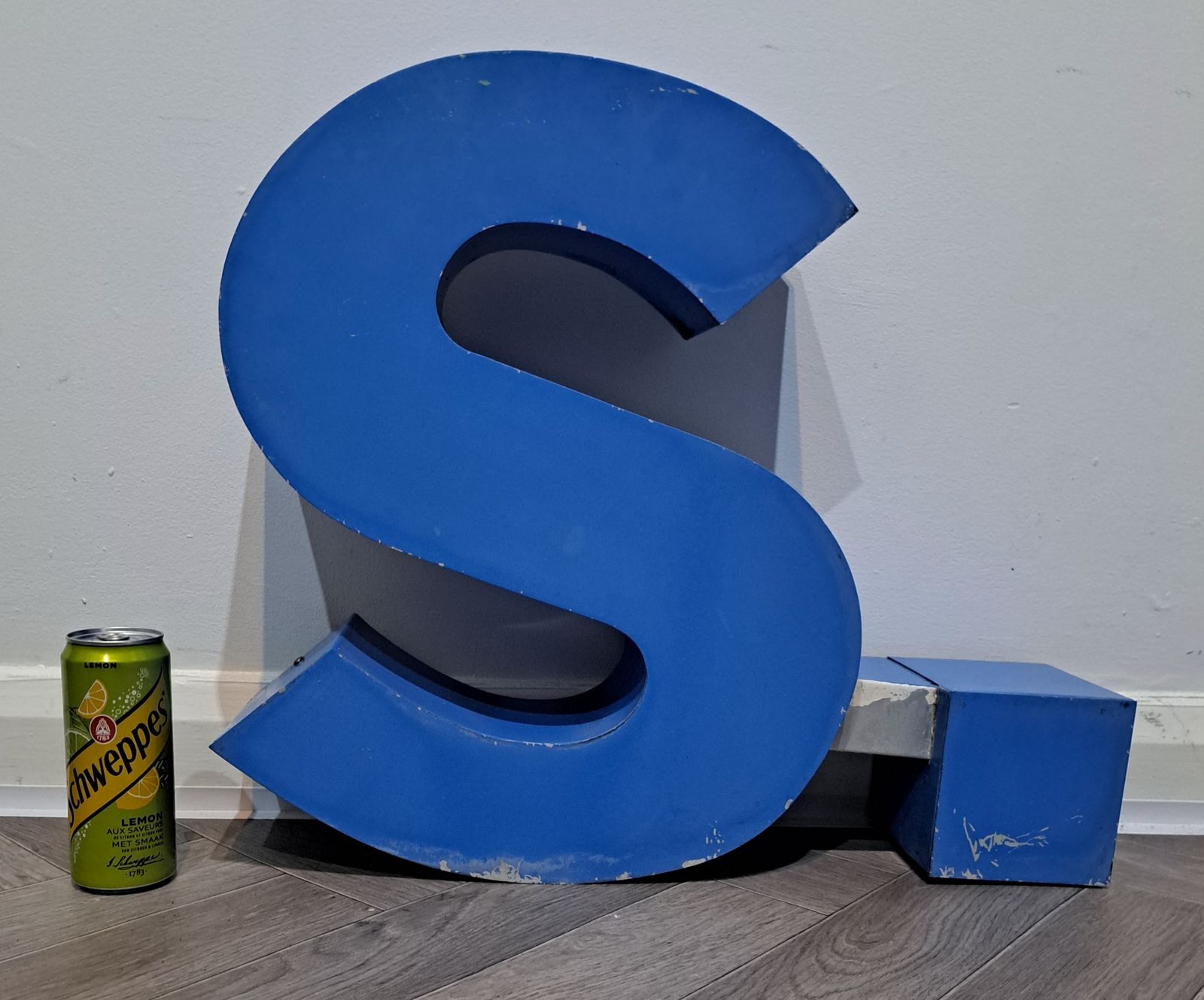 Extra Large French Metal Letter 'S' Neon