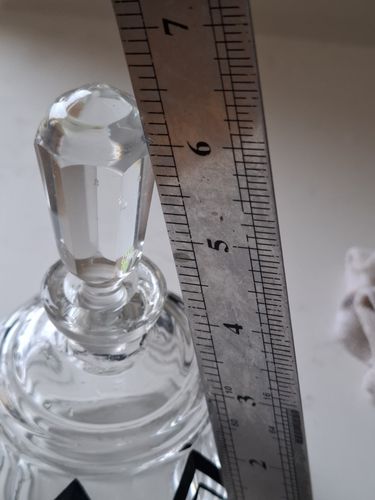 photo for sale Karl Palda Perfume Bottle & Trinket Pot Art Deco Czech Crystal 1930s