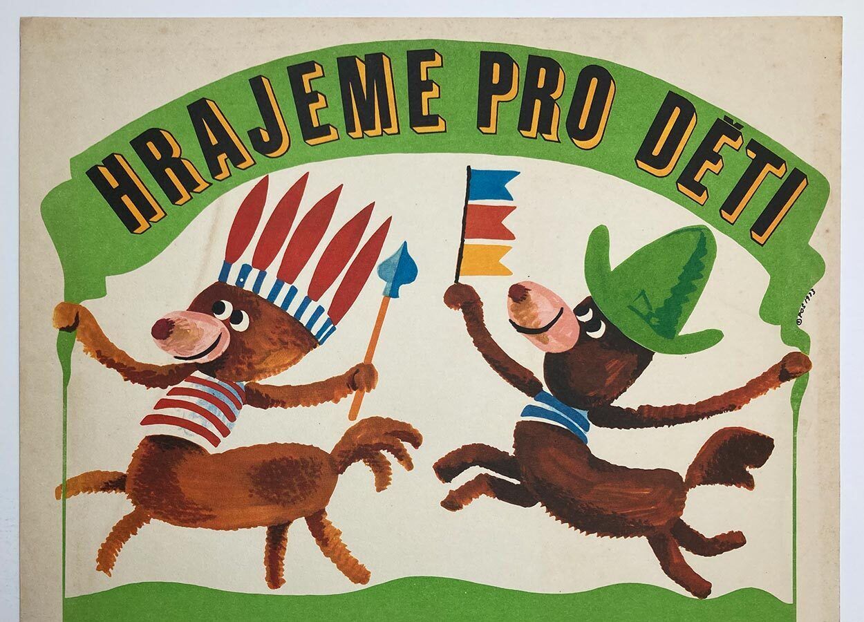 Original Film Poster, Rex Wanderer, Petr Poš, 1973, Genuine Czech Vintage Print photo furniture