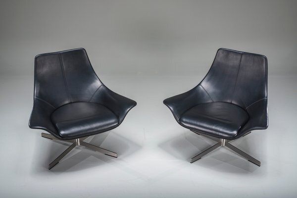 Set Of Leather Armchairs By Rodolfo Dordoni For Matteo Grassi, 1990s photo vintage