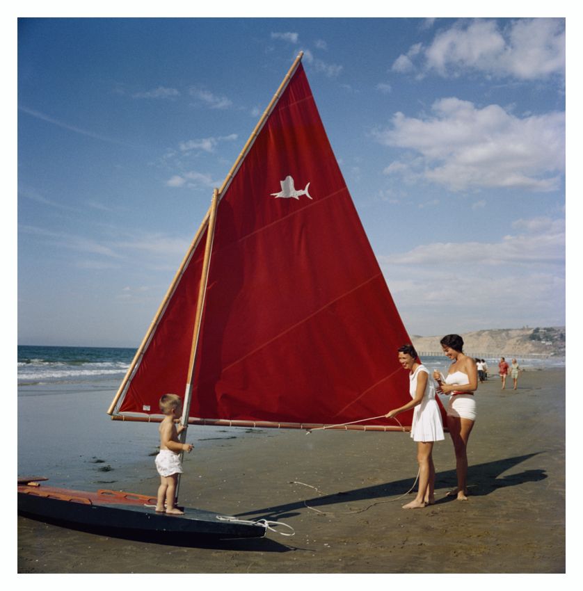 Slim Aarons 'Sailboat In San Diego' Unframed Archival Pigment Print photo furniture