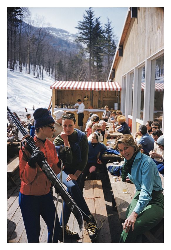 Slim Aarons 'Ski Fashion At Sugarbush' Unframed Archival Pigment Print photo furniture