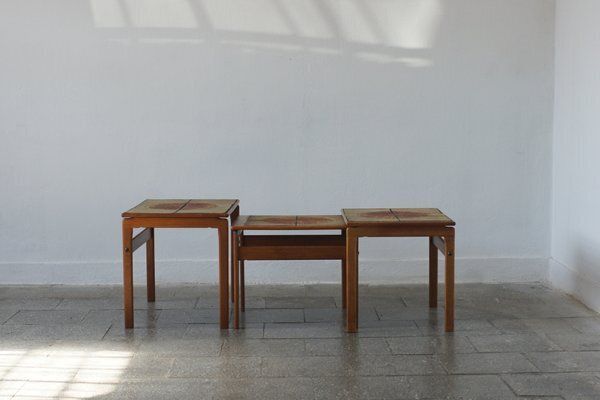 Teak Side Tables By Trioh, 1960s, Set Of 3 photo for sale