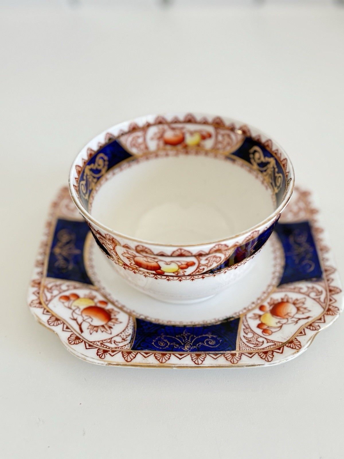 Early Antique Gold Gilded Royal Vale English Bone China Cup & Saucer (Circa 1913) photo furniture