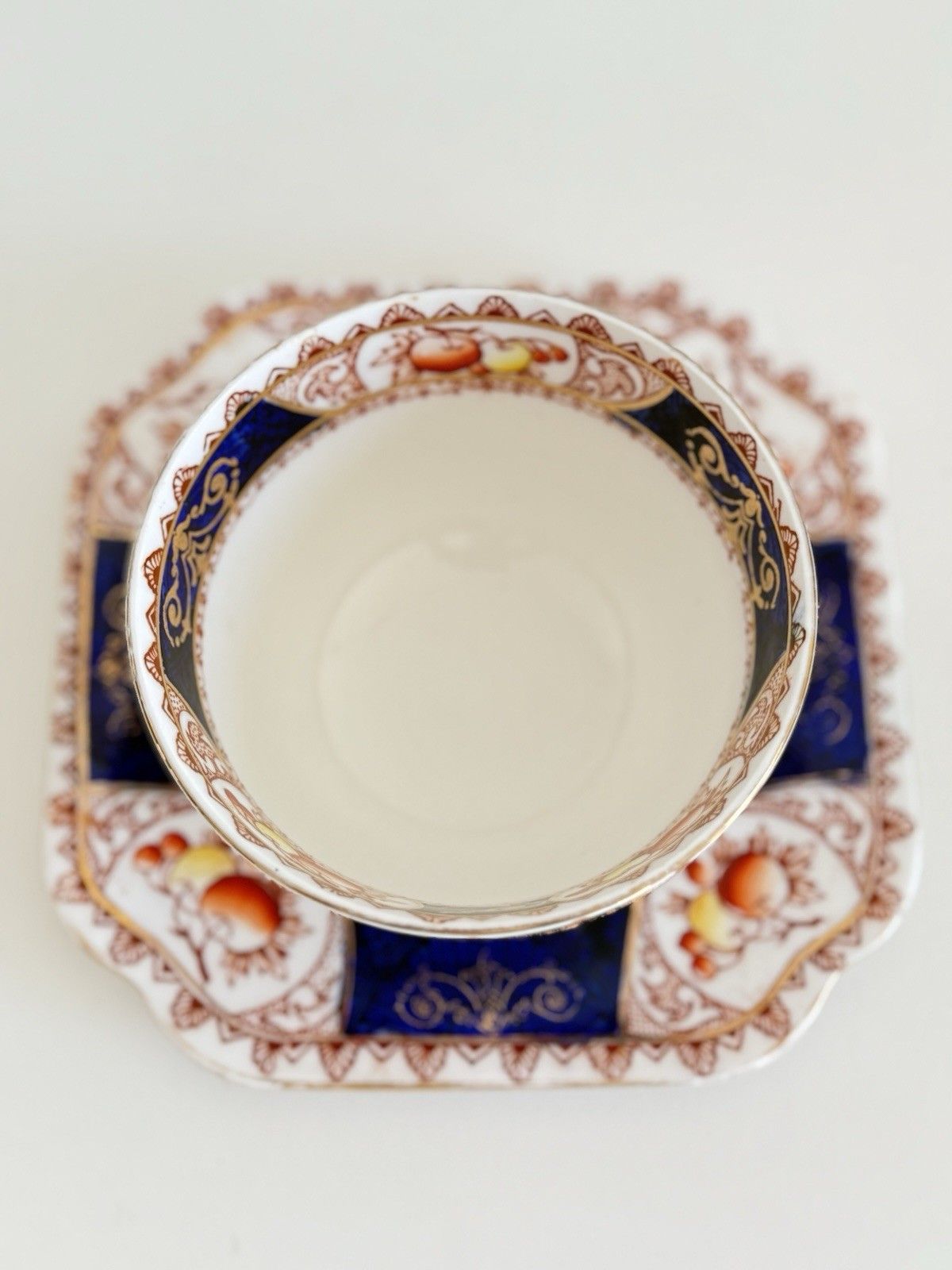 Early Antique Gold Gilded Royal Vale English Bone China Cup & Saucer (Circa 1913) photo for sale