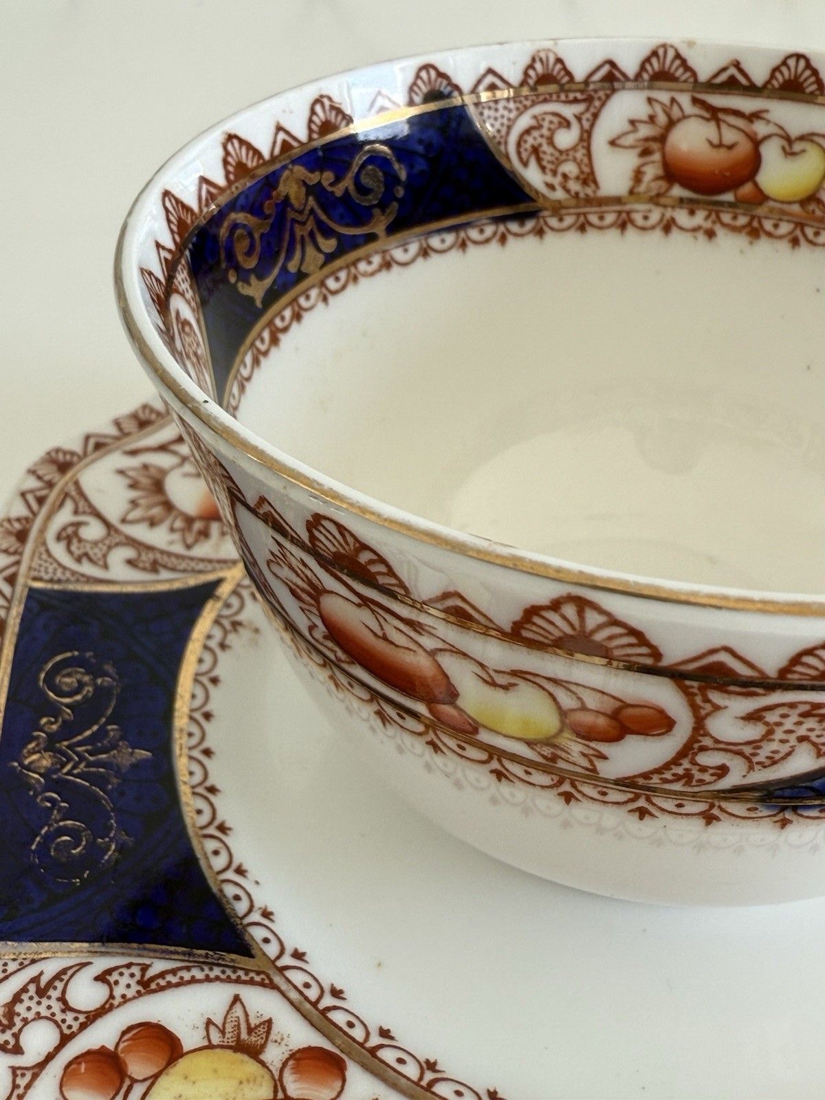 Home Decor Early Antique Gold Gilded Royal Vale English Bone China Cup & Saucer (Circa 1913) photo