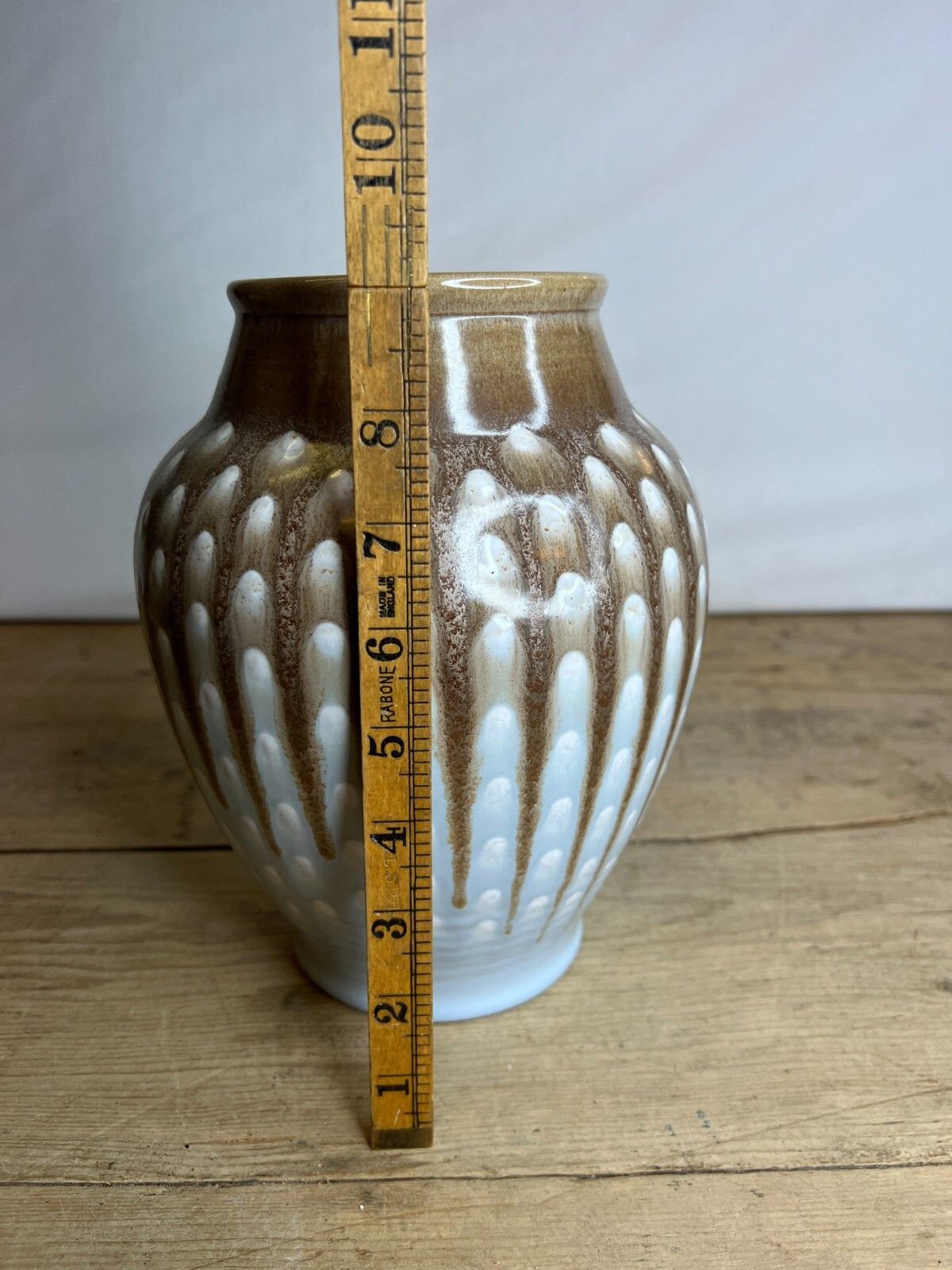 photo for sale Art Deco Pilkingtons Royal Lancastrian Pottery Vase Eric Bridges Peacock Feather