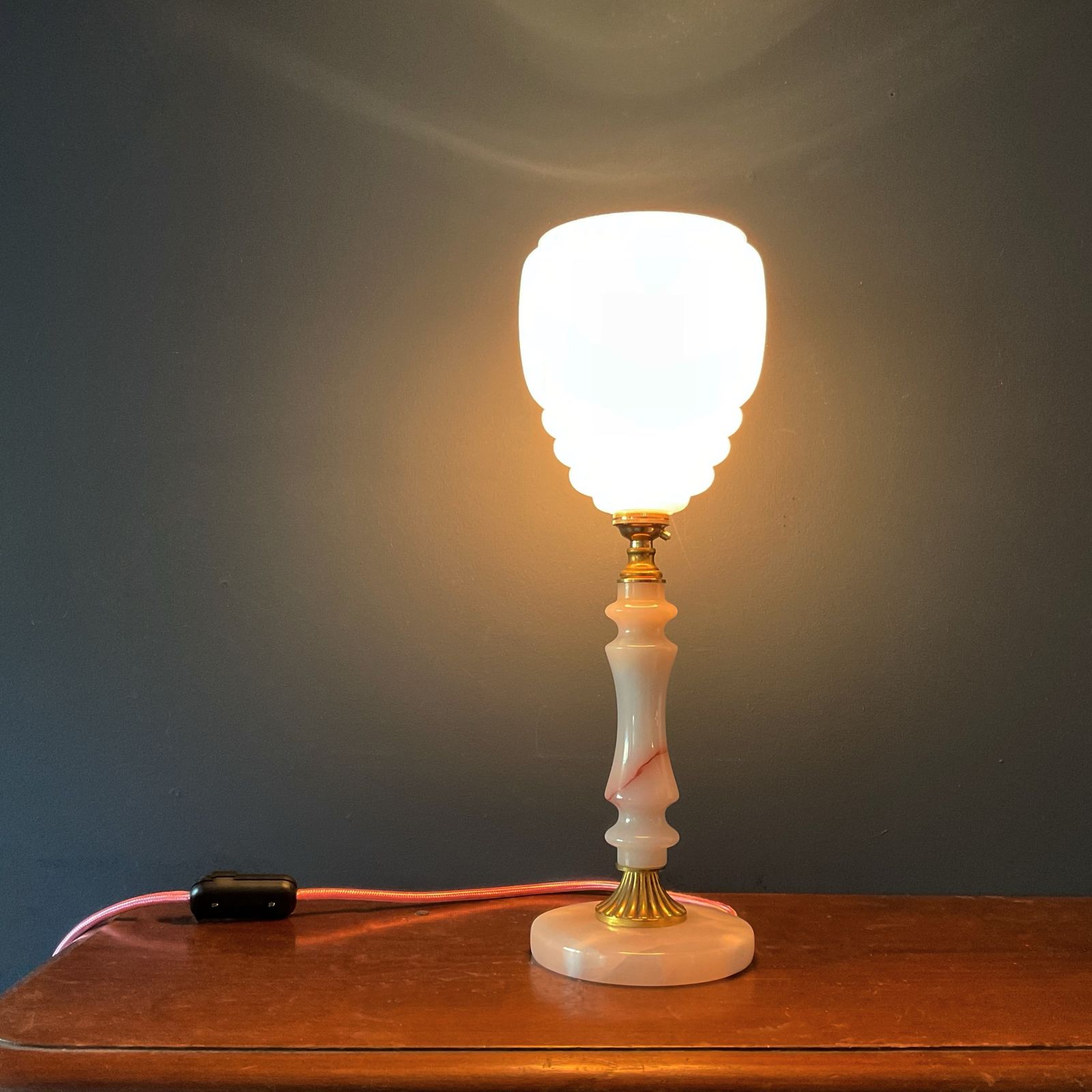 A Sweet Pink Art Deco Table Lamp photo buy