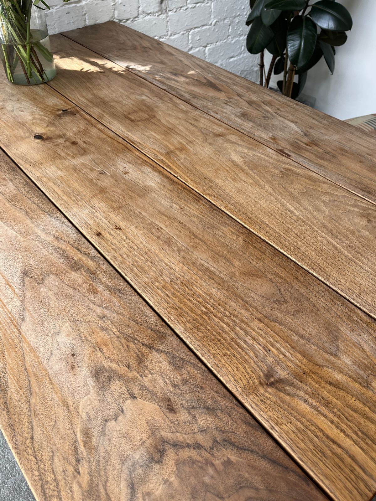 Woodedit 6 Person Handmade Dining Table Walnut   Mid Century Style