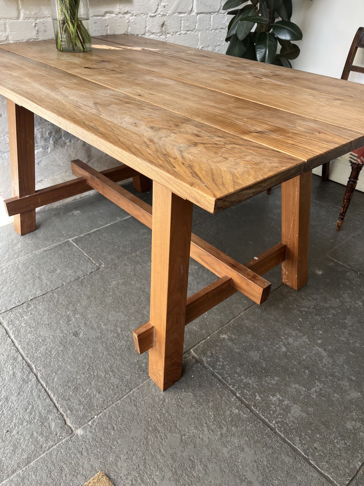 Woodedit 6 Person Handmade Dining Table Walnut   Mid Century Style photo furniture