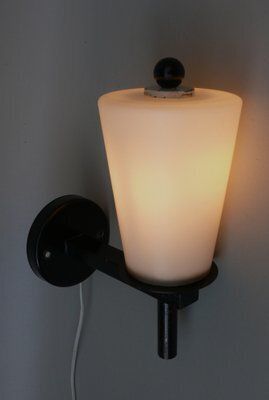 2411.0 Bauhaus Outdoor Lamp In Black & White, 1930s photo