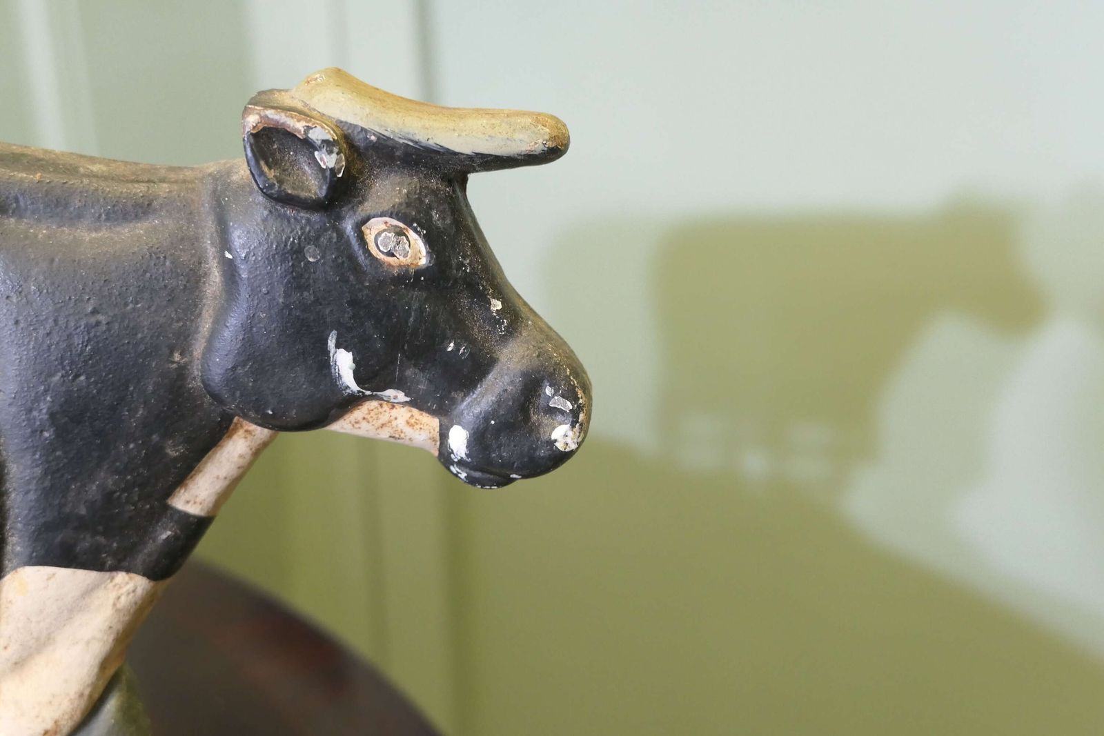 Cold Painted Cast Iron Door Stop, Cow At The Gate photo Home Fixtures