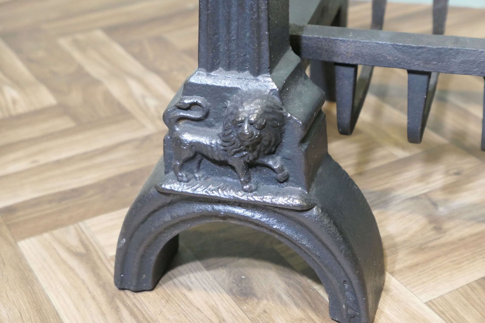 Very Heavy 19th Century Inglenook Fire Grate On Andirons48 photo 1500.0