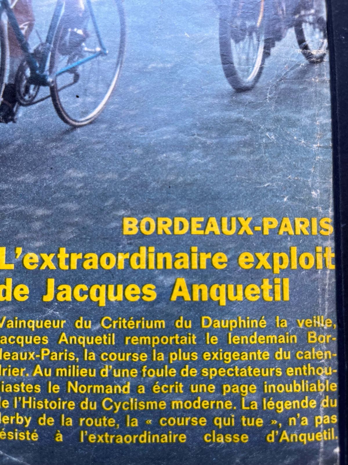 Vintage Cycling Print   Jacques Anquetil, Original Tour De France, 1965 photo Art