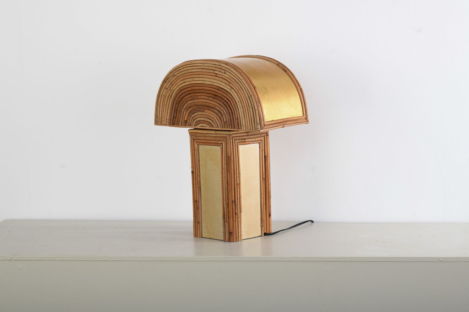 Organic Rattan Tabe Lamp, 2010s photo vinterior