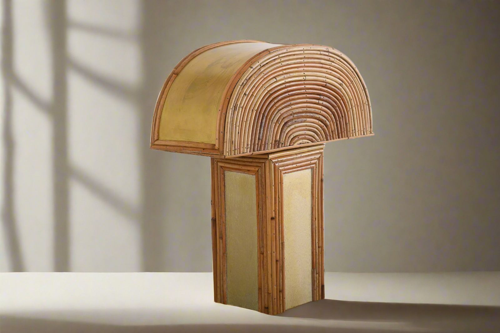 photo furniture Organic Rattan Tabe Lamp, 2010s