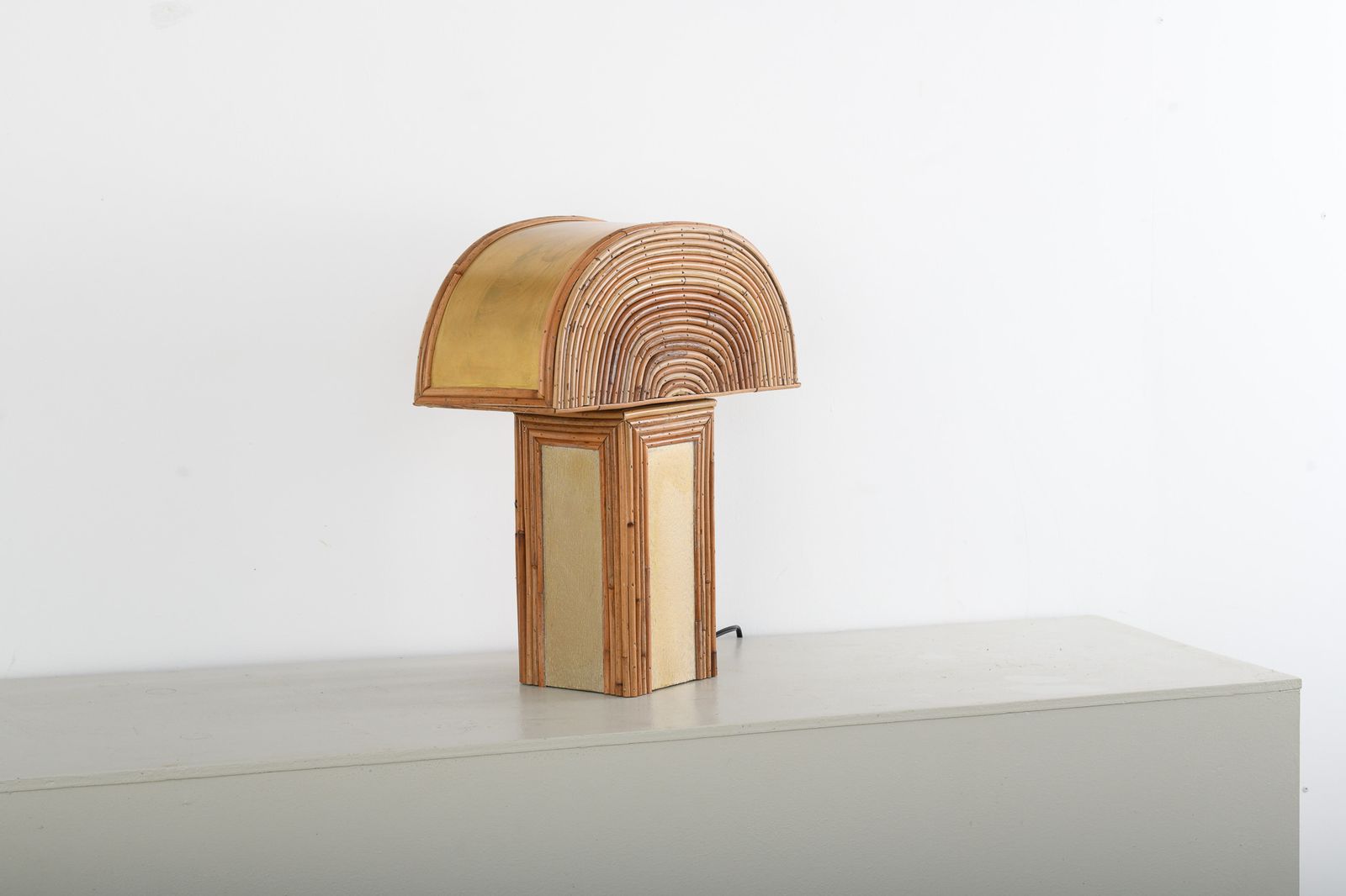 photo for sale Organic Rattan Tabe Lamp, 2010s