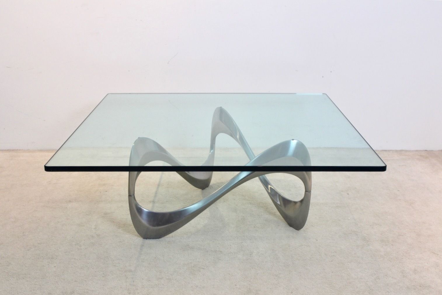photo for sale Knut Hesterberg ‘Snake’ Coffee Table, Cast Aluminum & Glass, 1960s