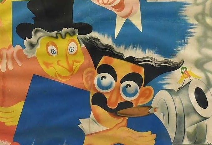 Enormous Marx Brothers Original Film Poster 'Un Jour Au Cirque' photo for sale