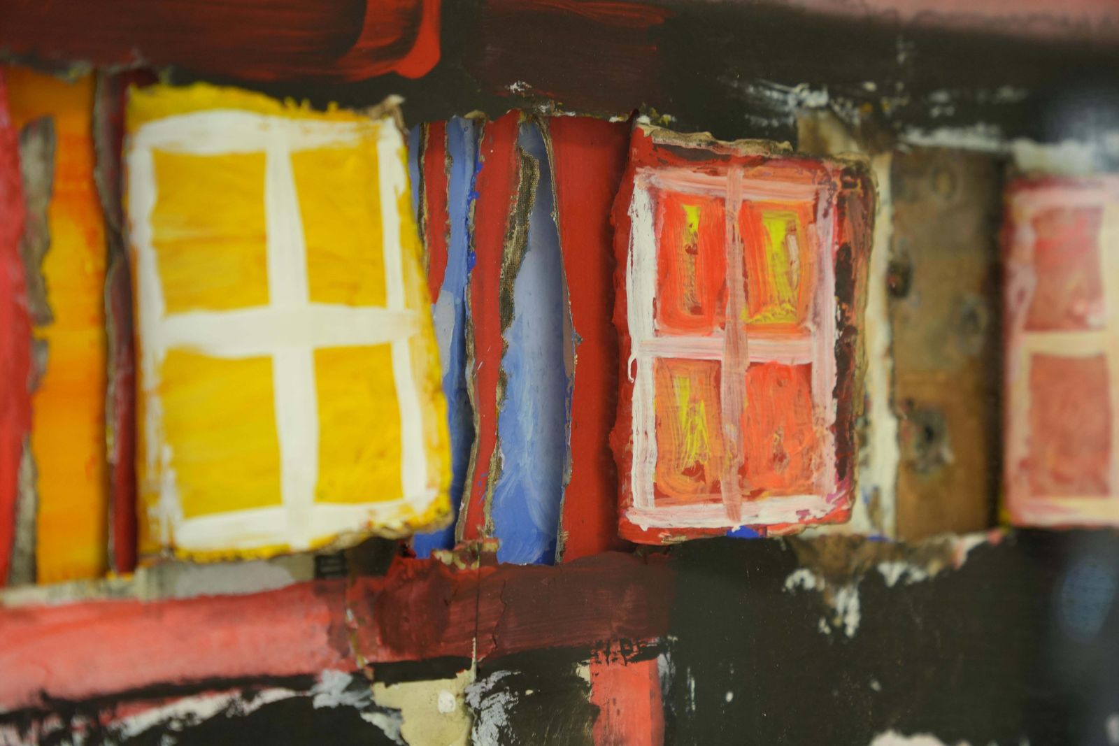 Guido Coletti: Mixed Media 'Facades' (70s/80s)   Italian Art, Plexi photo Art